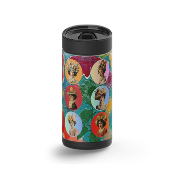 EASTER BONNET wrap on a black ceramic Wrapware tumbler