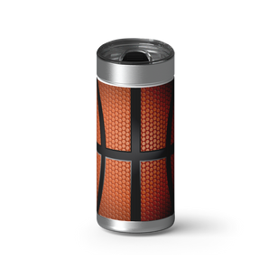 Basketball wrap on a brushed stainless Wrapware tumbler