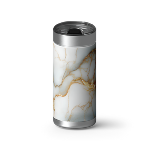 White Marble 2 wrap on a brushed stainless Wrapware tumbler