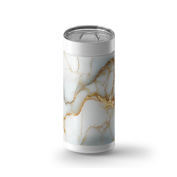 White Marble 2 wrap on a white ceramic Wrapware tumbler