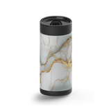 White Marble 2 wrap on a black ceramic Wrapware tumbler