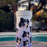 Mix and Match wrap on a white ceramic Wrapware Tumbler poolside