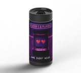 Love Is an Arcade wrap on black ceramic tumbler