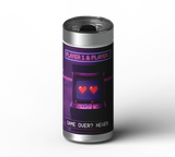 Love Is an Arcade wrap on stainless steel tumbler