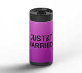 JUST&T MARRIED! wrap on black ceramic tumbler