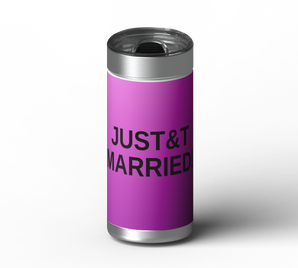 JUST&T MARRIED! wrap on stainless steel tumbler