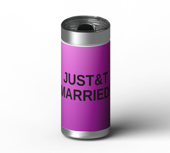 JUST&T MARRIED! wrap on stainless steel tumbler