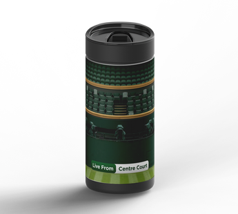 The Royal Box wrap on black ceramic tumbler
