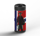 The Viking Flag Edition wrap on black ceramic tumbler