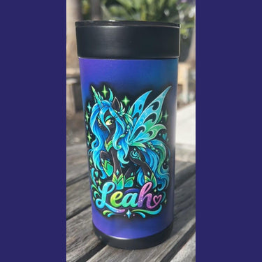 Leah's custom sparkle pony tumbler with her name