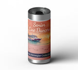 Sunset ship wrap on stainless steel tumbler