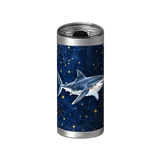 Starry Great White wrap on a brushed stainless Wrapware tumbler