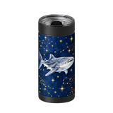 Starry Whale Shark wrap on a black ceramic Wrapware tumbler
